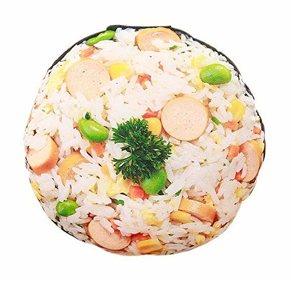 Housse de coussin riz au jambon