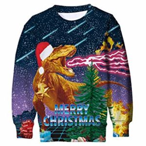 Sweat shirt dinosaure de Noël